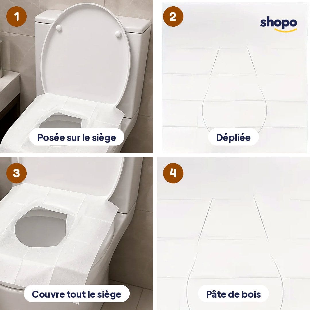 Protections jetables pour siège de toilette (10), photo 3