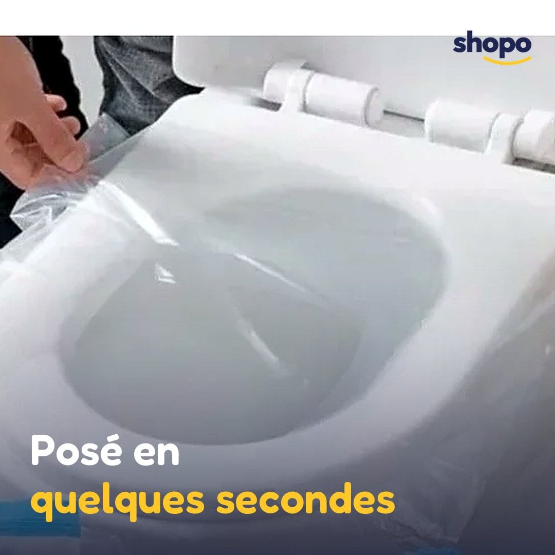Protège-siège WC jetable transparent, pack de 50, photo 5