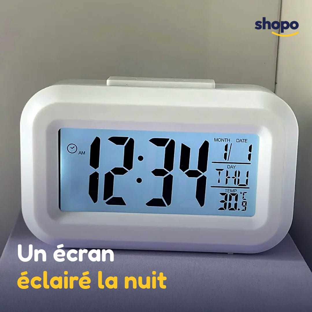 Réveil digital avec alarme, date et température, photo 4