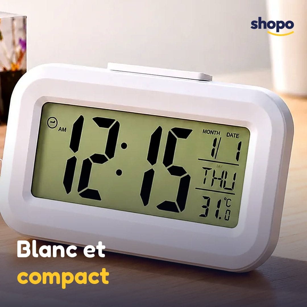 Réveil digital avec alarme, date et température, photo 5
