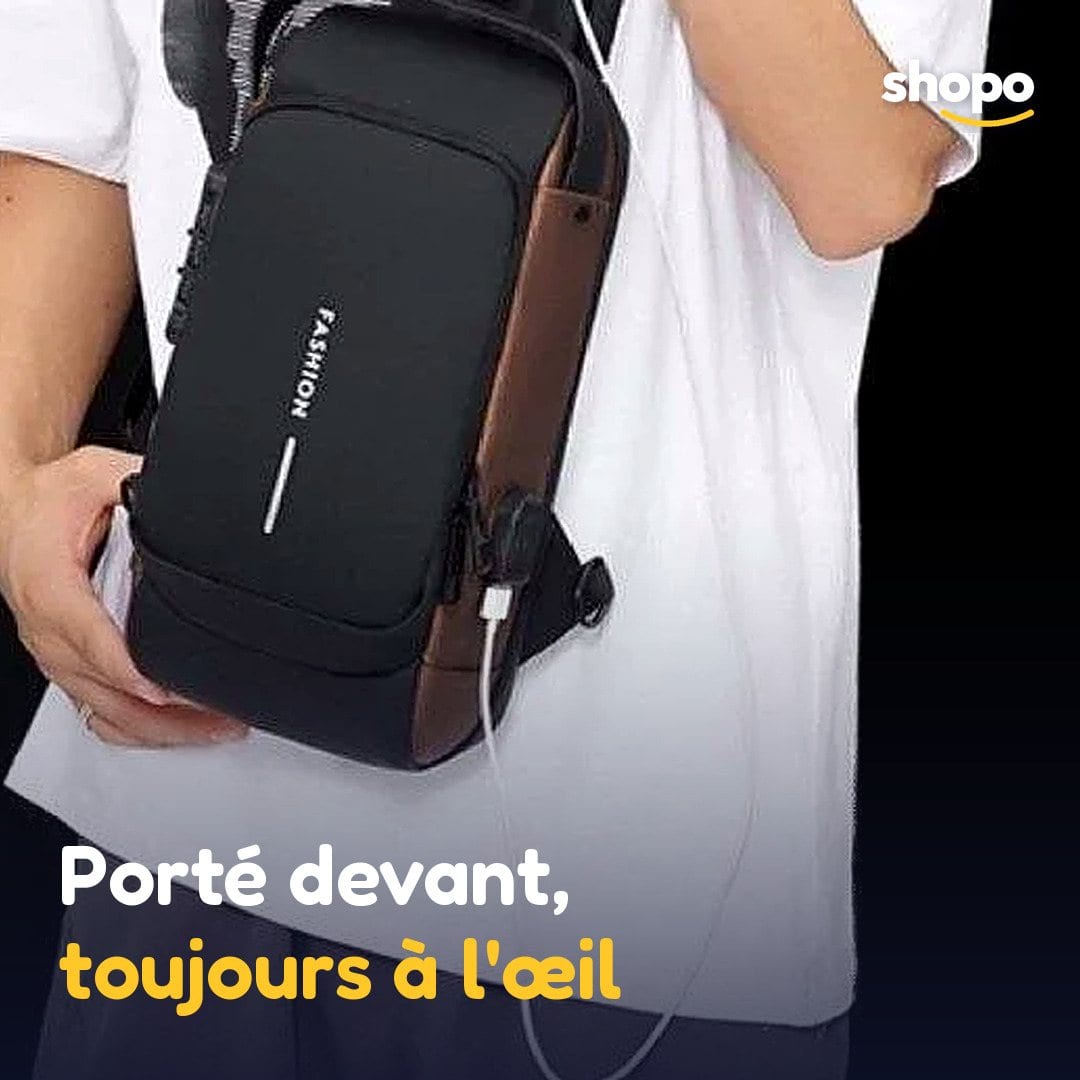 Sac bandoulière homme avec cadenas à code, photo 4