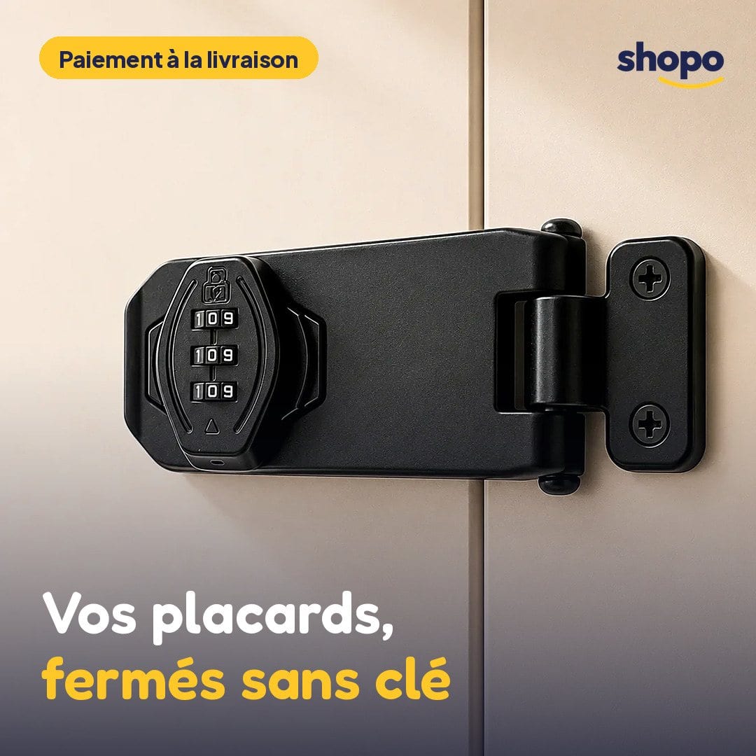 Serrure à code pour placards et portes, noire, photo 1