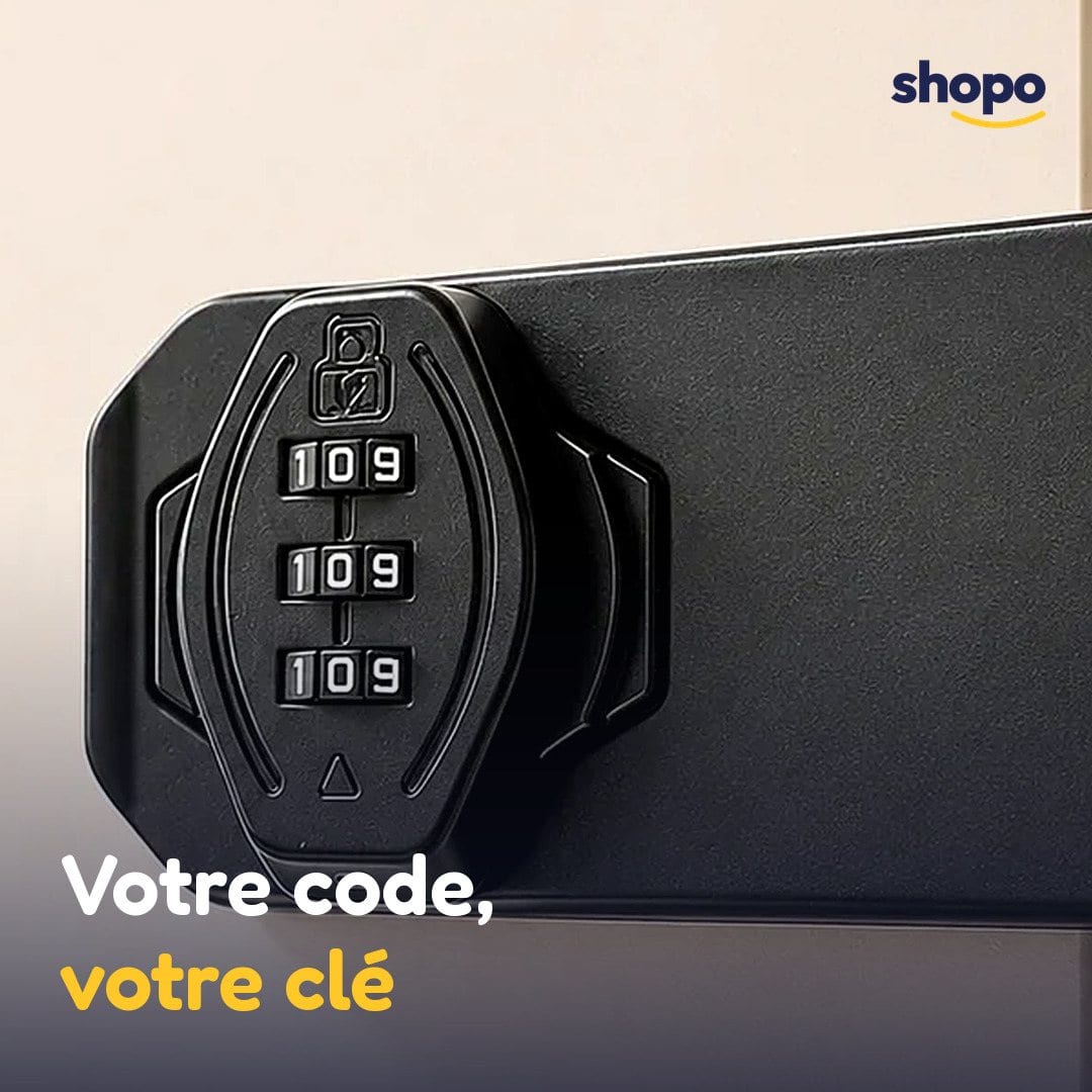 Serrure à code pour placards et portes, noire, photo 4