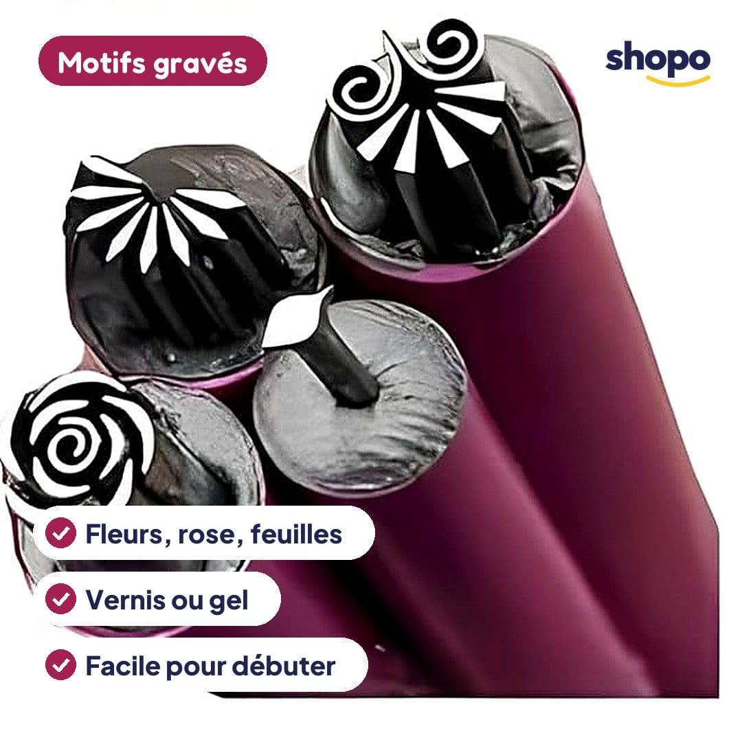 Stylos-tampons nail art à motifs, photo 2