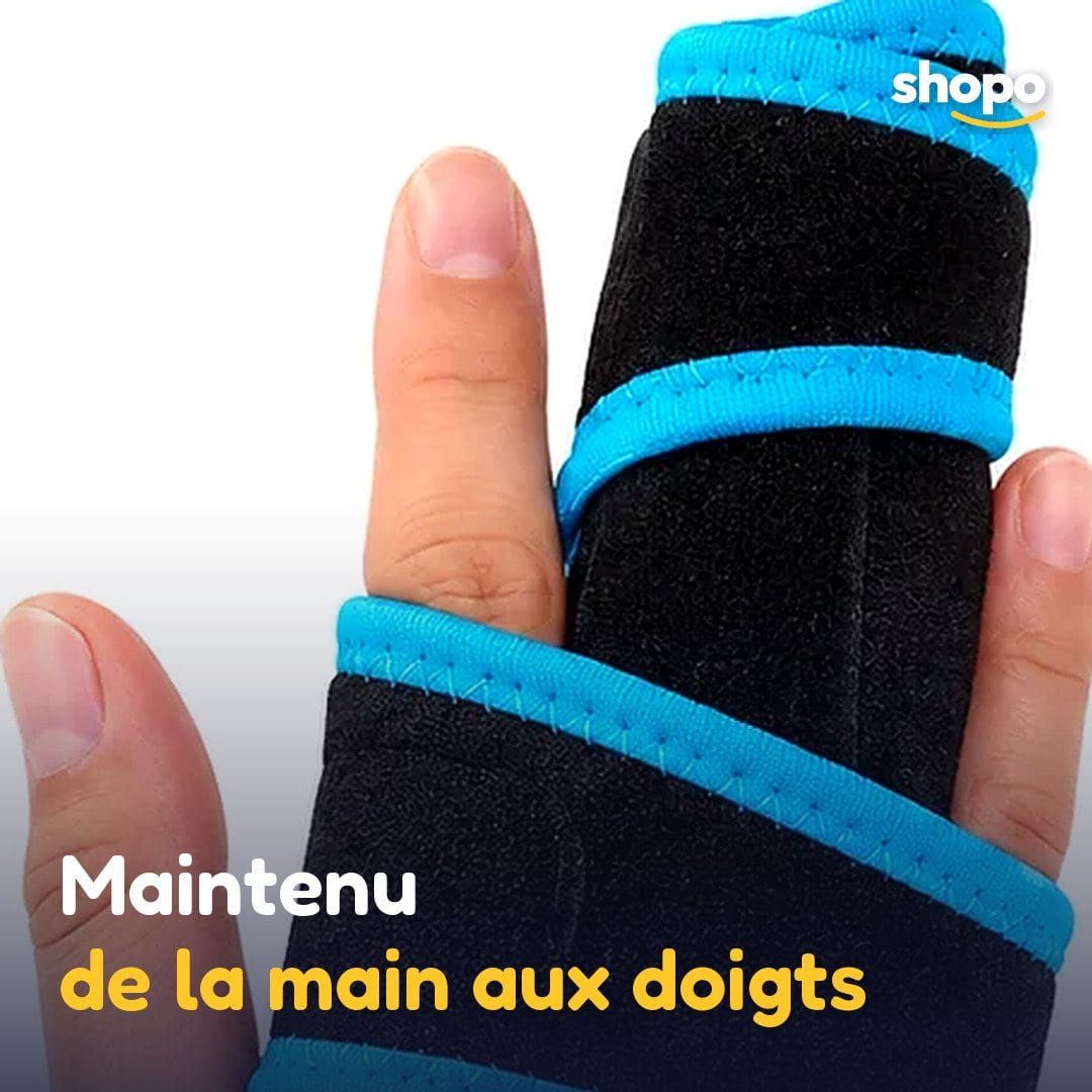 Support de main et doigts du milieu, noir et bleu, photo 5