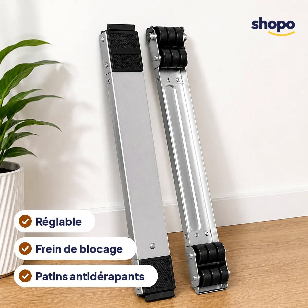 Support à roulettes réglable pour meubles et électroménager, photo 2