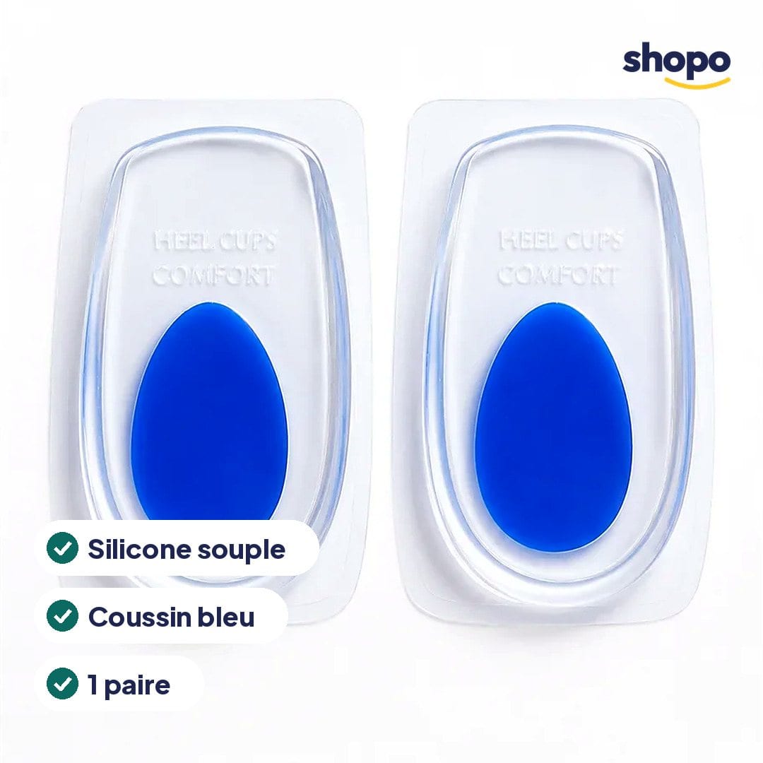 Talonnettes en silicone avec coussin bleu, 1 paire, photo 2