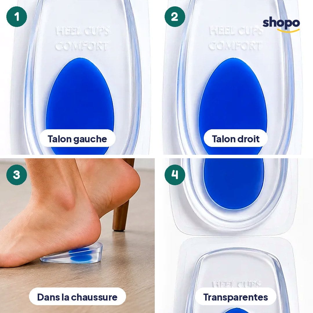 Talonnettes en silicone avec coussin bleu, 1 paire, photo 3
