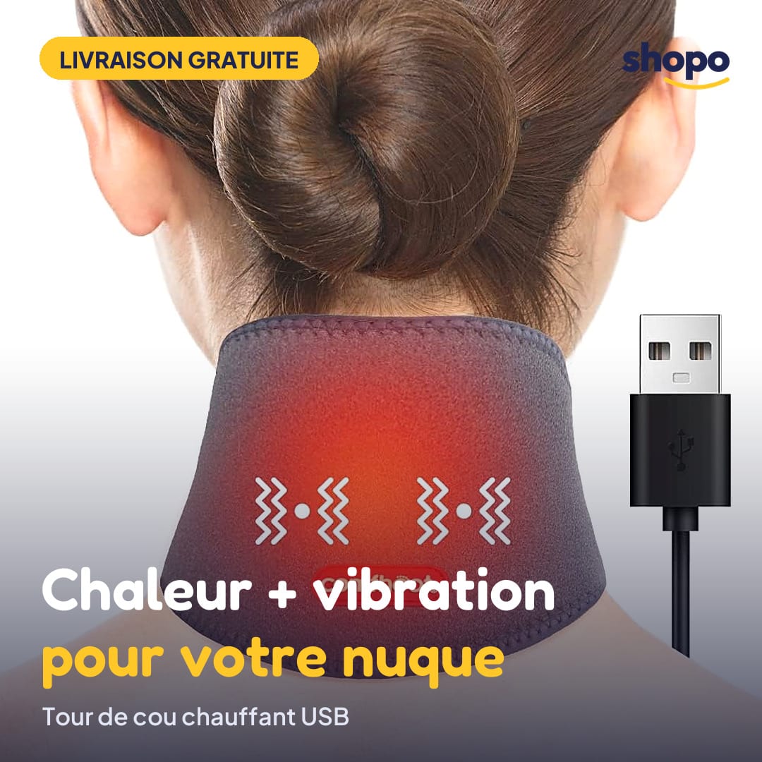 Tour de cou chauffant USB avec vibration, photo 1