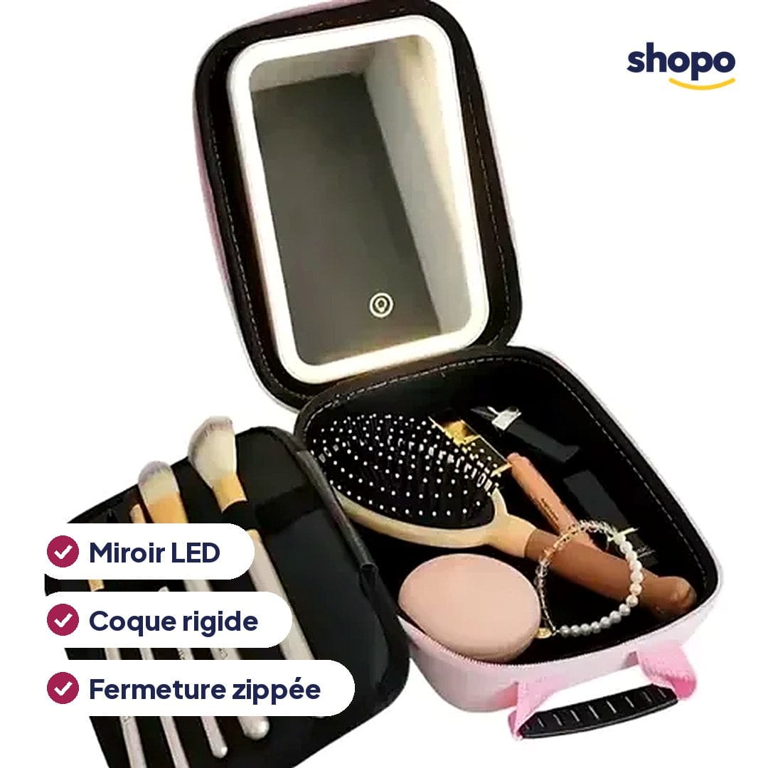 Trousse de maquillage avec miroir LED intégré, photo 2