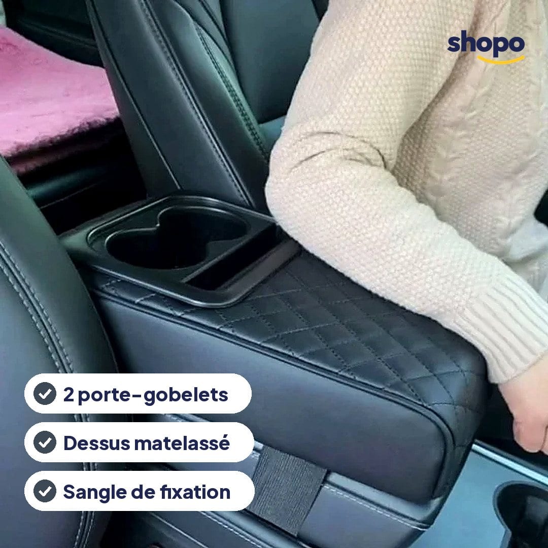 Accoudoir voiture matelassé avec porte-gobelets, photo 2