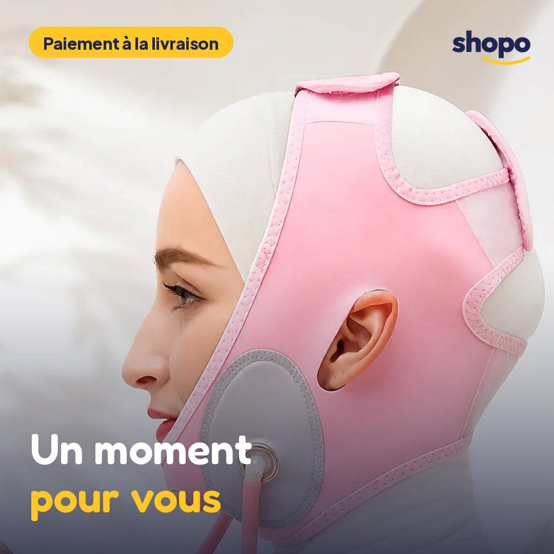 Bande de maintien du contour du visage, rose, photo 1