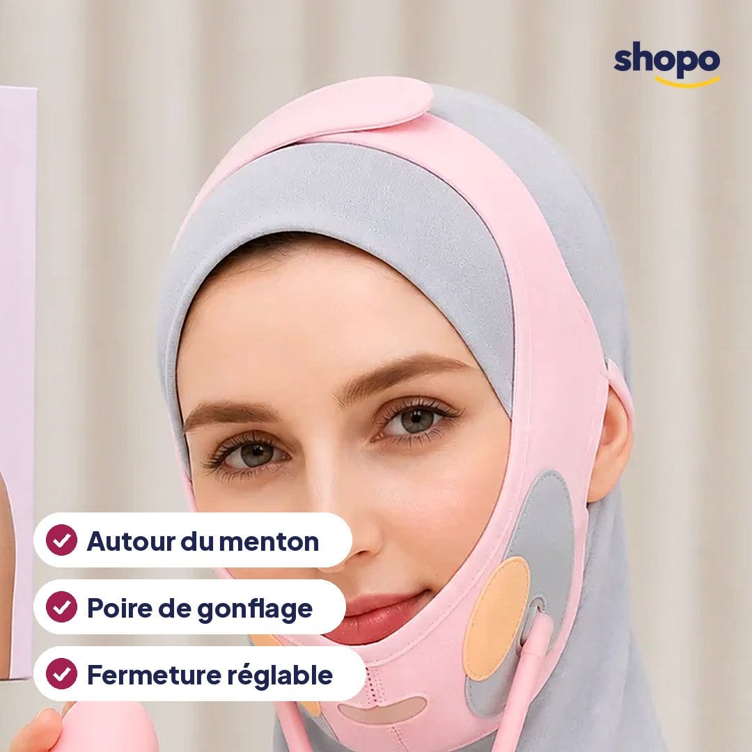 Bande de maintien du contour du visage, rose, photo 2