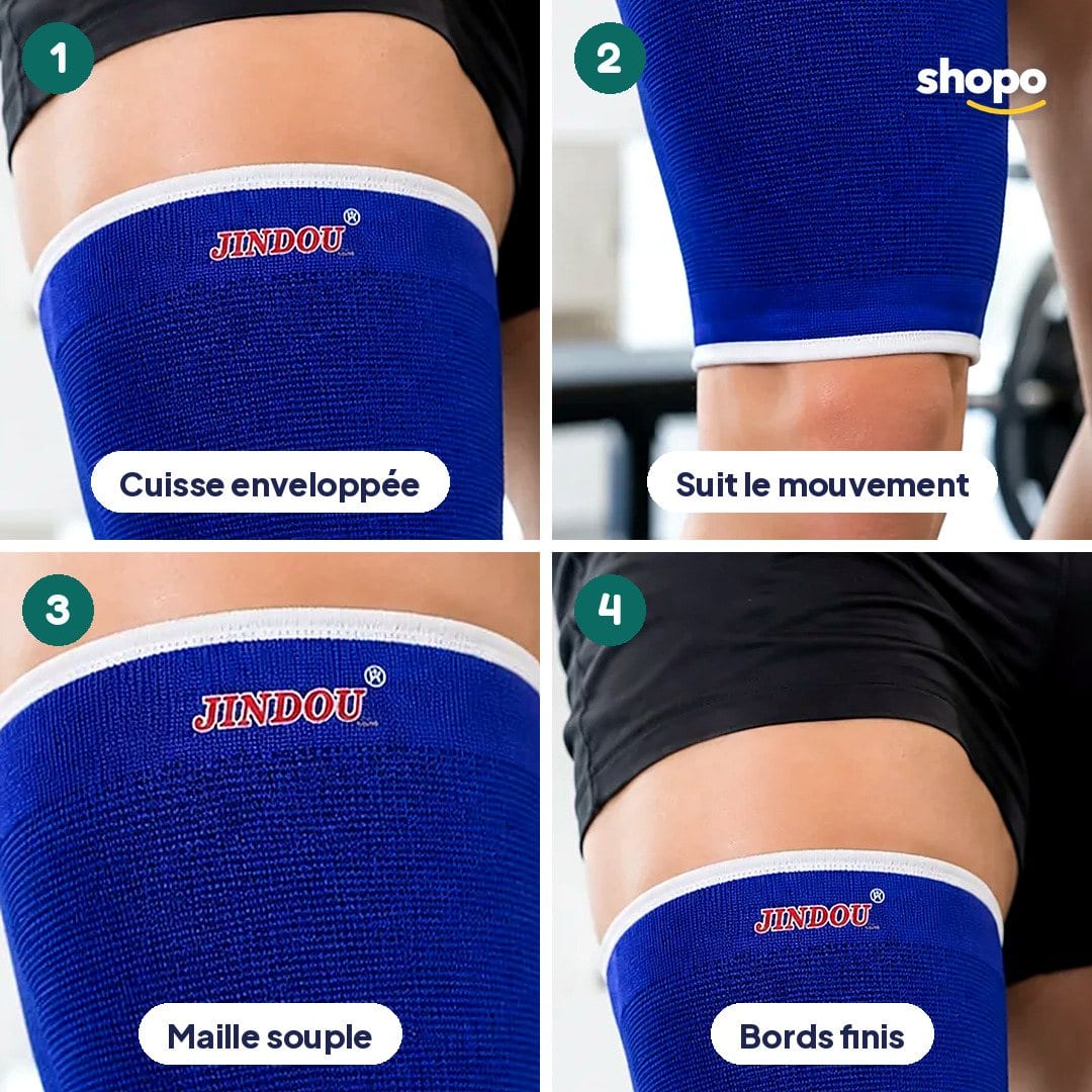 Lot de 2 bandes de cuisse élastiques bleues, photo 3