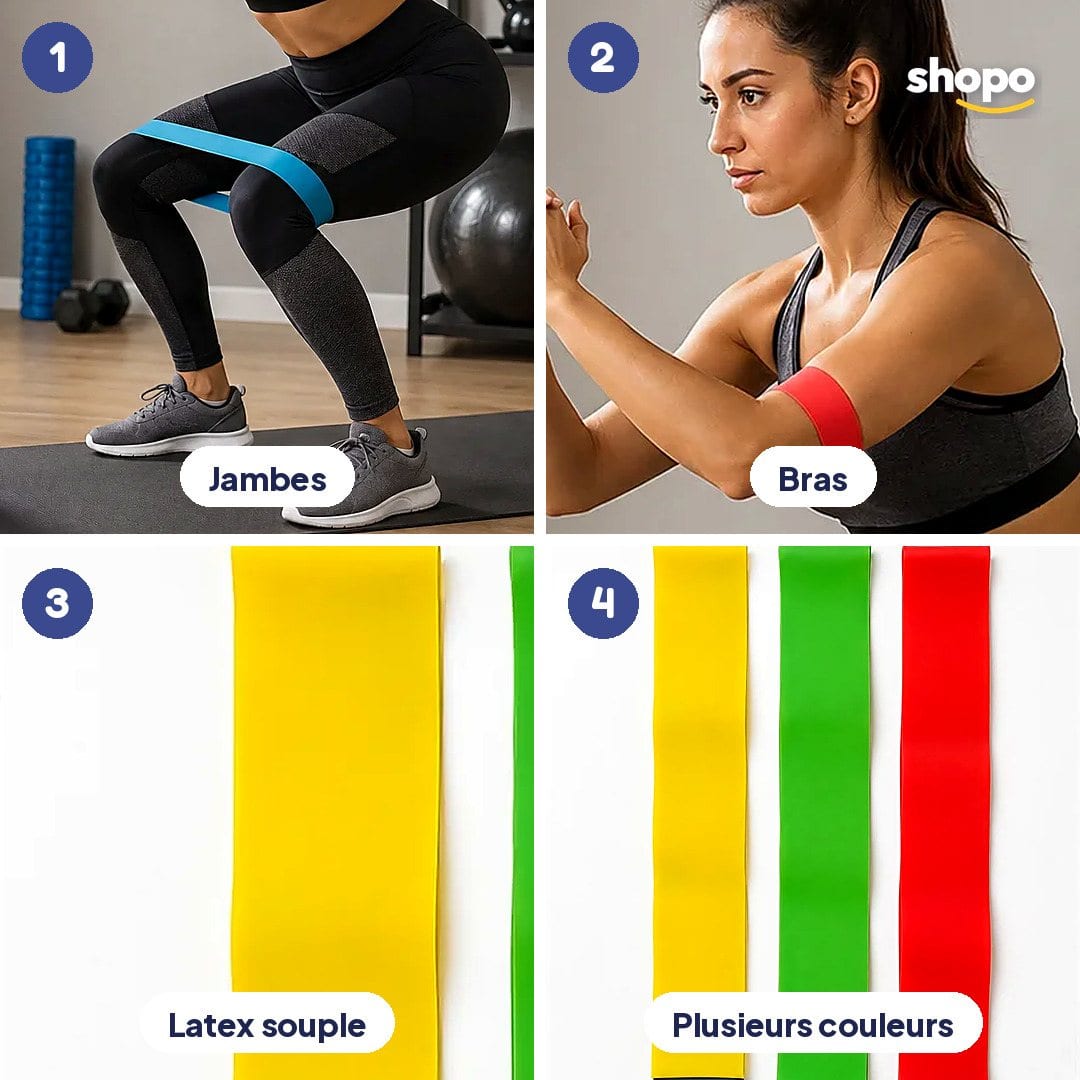 Bandes élastiques de résistance, set de 5 niveaux, photo 3