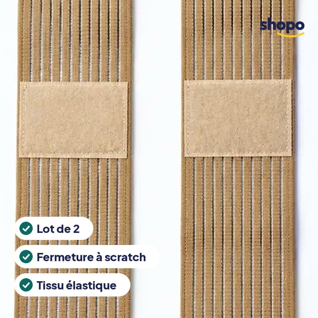 Lot de 2 bandes de poignet élastiques à scratch, photo 2