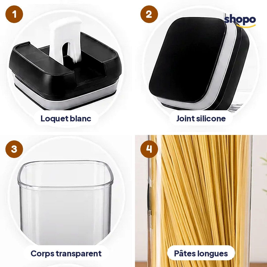 Set de 5 boîtes de conservation transparentes, photo 3