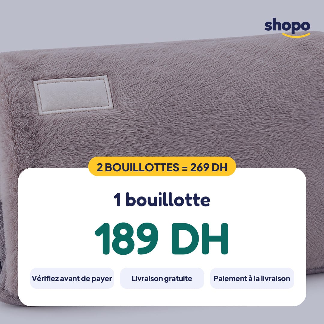 Bouillotte électrique en peluche avec poche pour les mains, photo 6