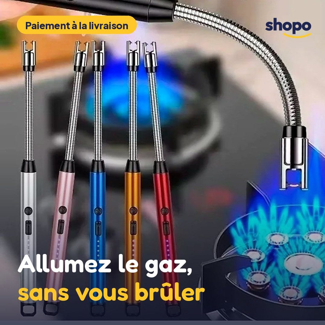 Briquet électrique long à cou flexible, rechargeable, photo 1