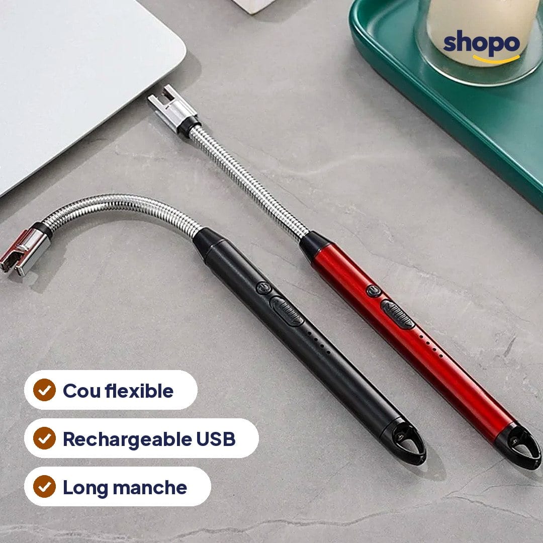 Briquet électrique long à cou flexible, rechargeable, photo 2