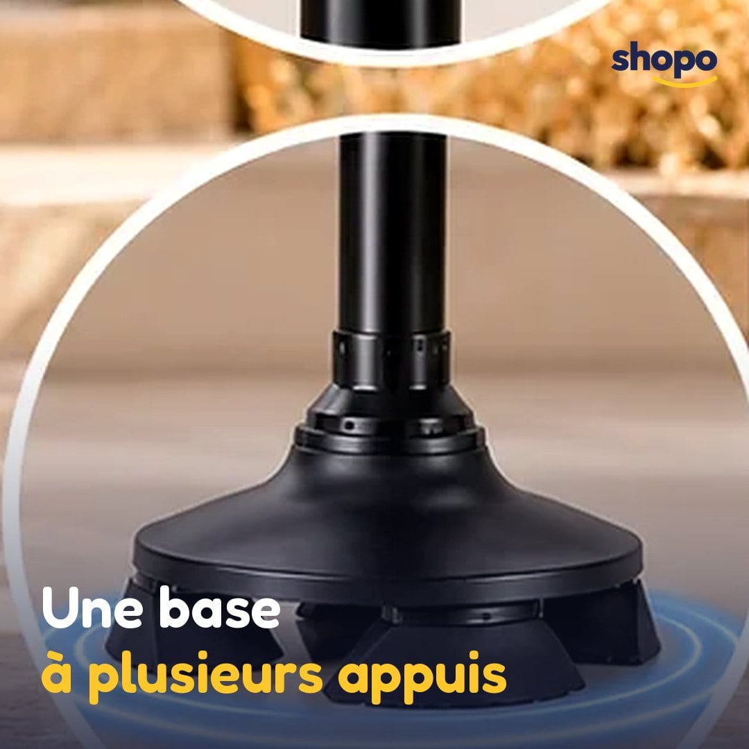 Canne de marche réglable avec lampe et base multi-appuis, photo 5