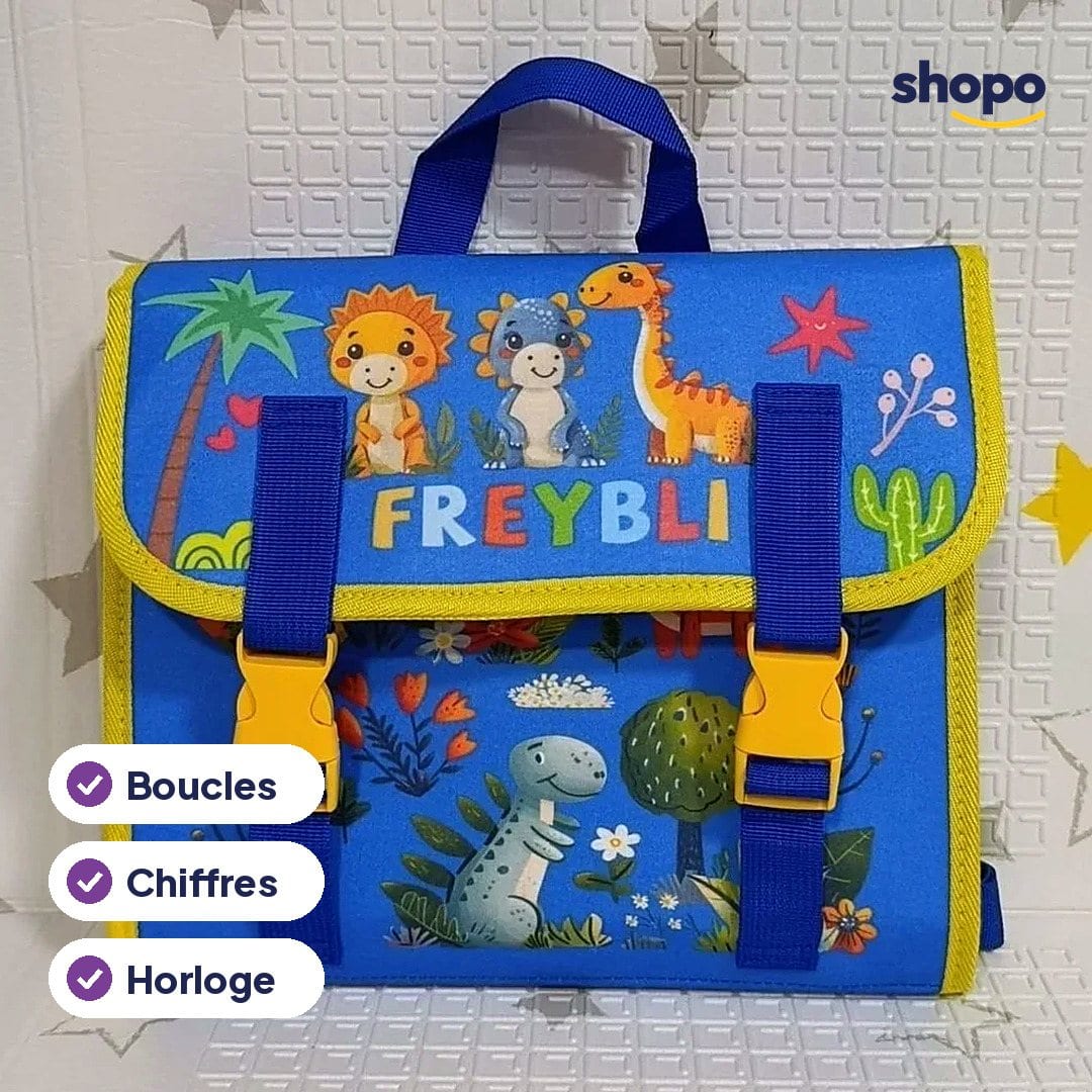 Cartable d'activités éducatives en feutrine, bleu, photo 2