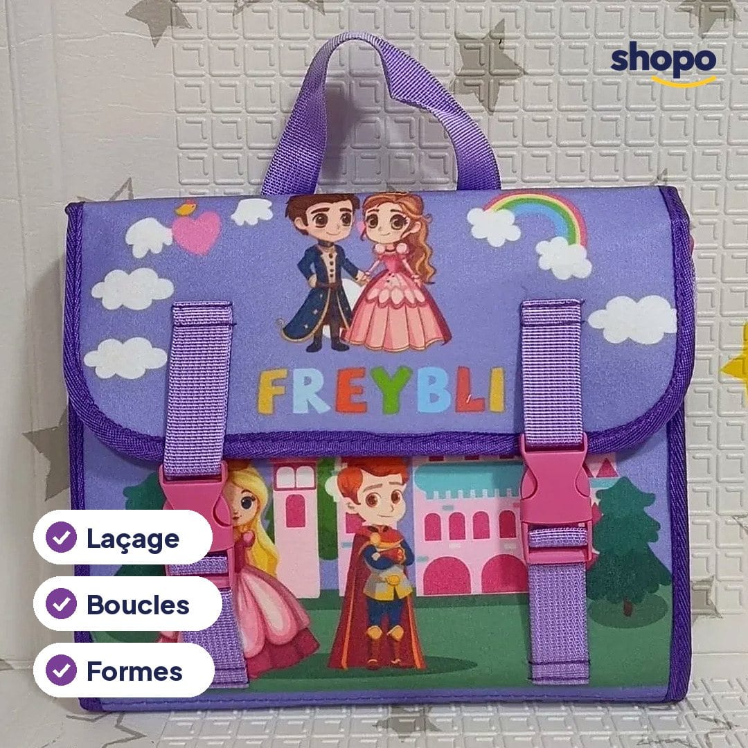 Cartable d'activités éducatives en feutrine, violet, photo 2