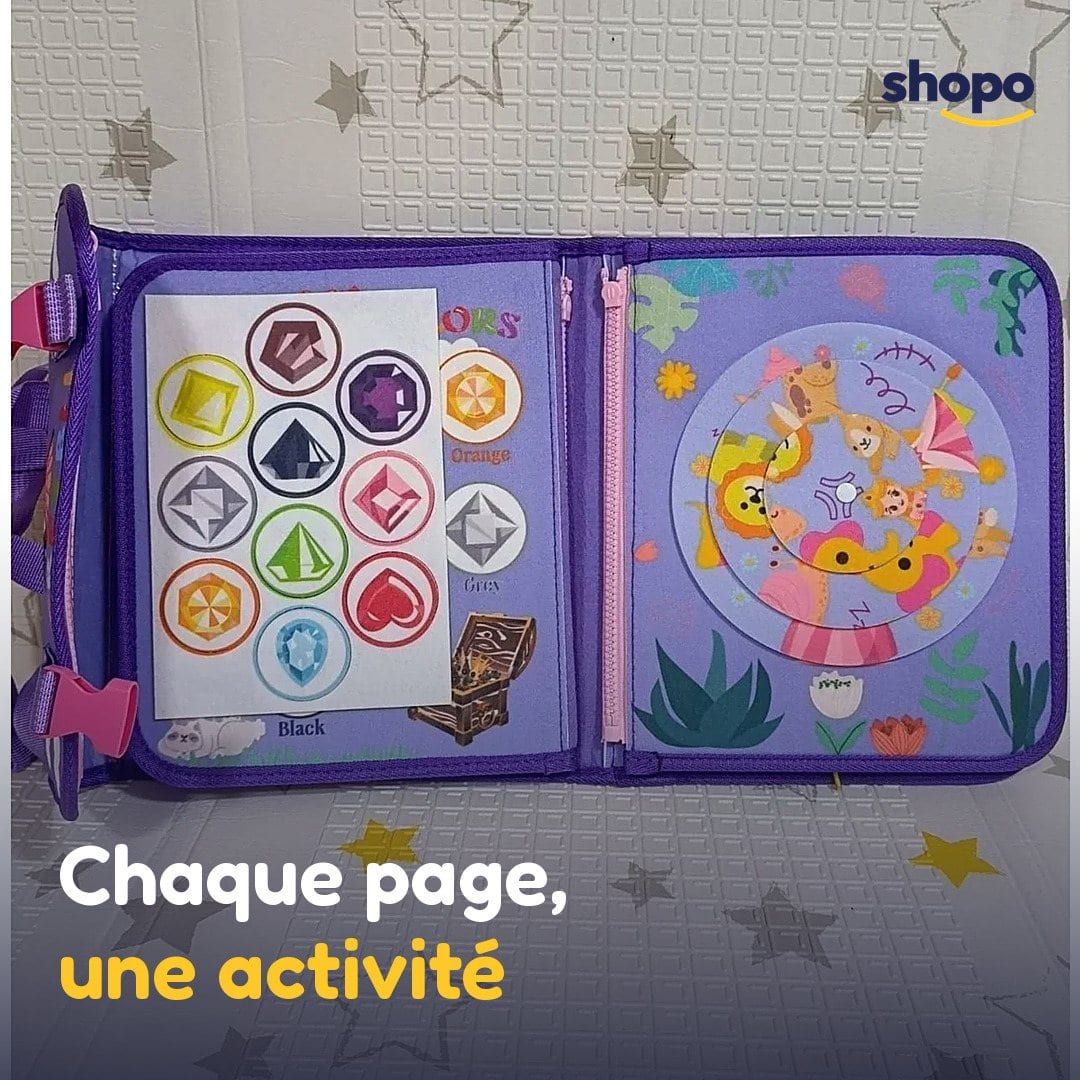 Cartable d'activités éducatives en feutrine, violet, photo 5