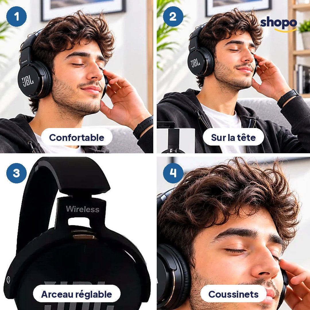 Casque Bluetooth sans fil avec radio FM et lecteur MP3, photo 3