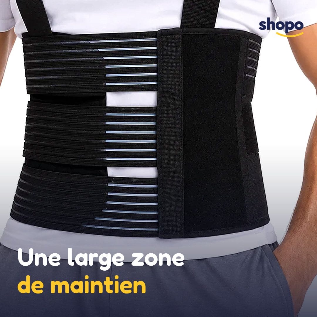 Ceinture de maintien taille avec bretelles, noire, photo 4