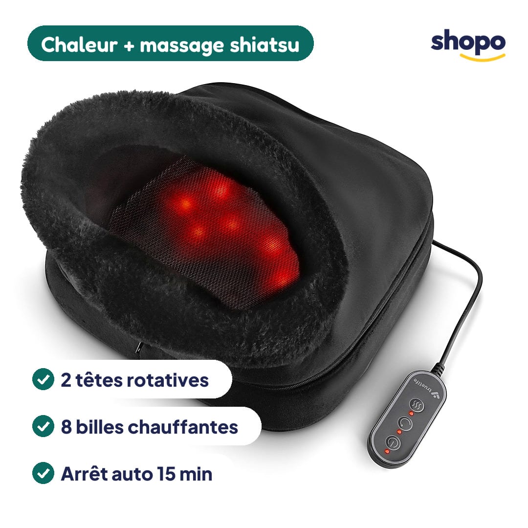 Chauffe-pieds électrique massant + tour de cou offert, photo 2