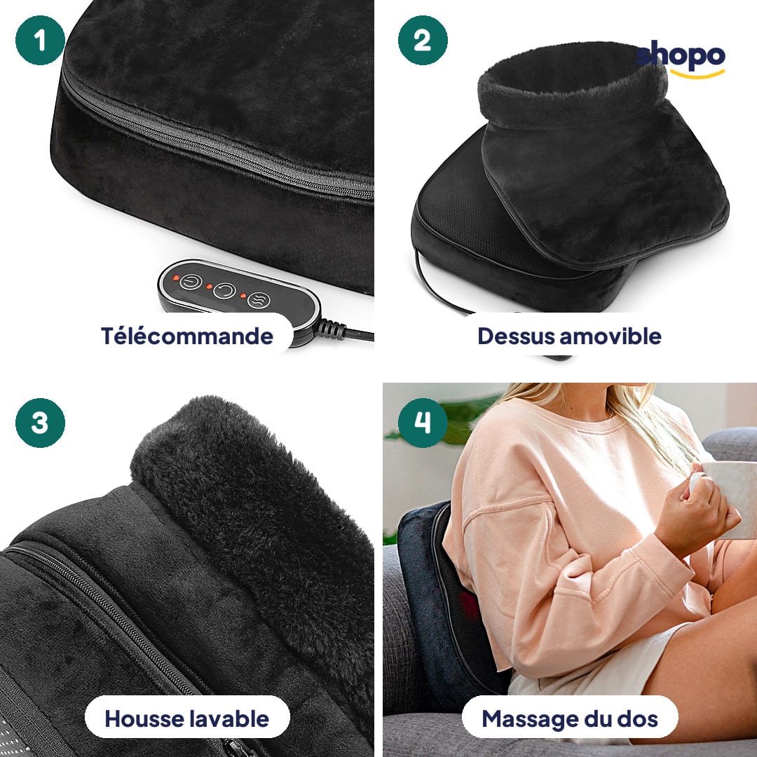 Chauffe-pieds électrique massant + tour de cou offert, photo 3