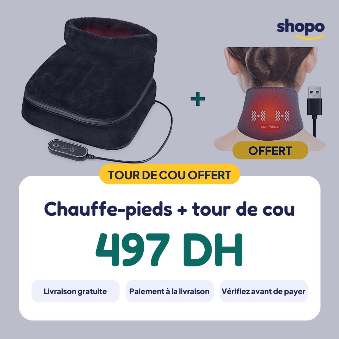 Chauffe-pieds électrique massant + tour de cou offert, photo 6