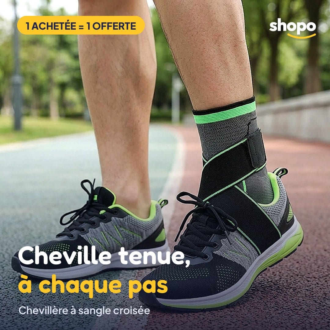 Chevillère de compression à sangle croisée (verte), photo 1