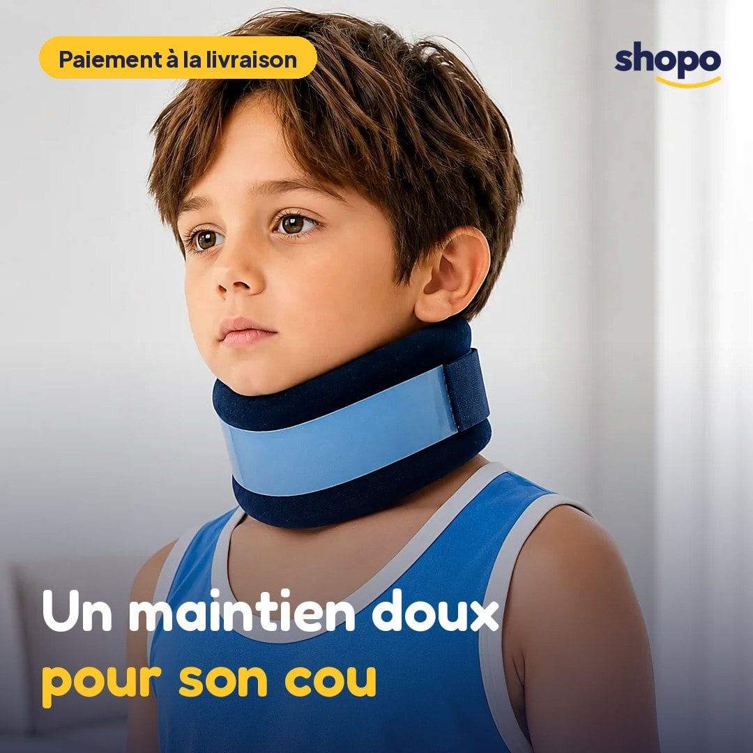 Collier cervical enfant rembourré, fermeture réglable, photo 1