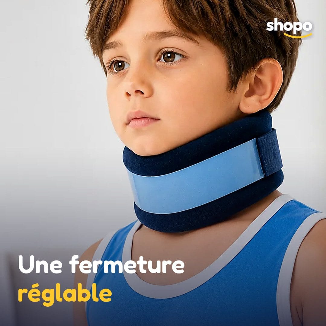 Collier cervical enfant rembourré, fermeture réglable, photo 4