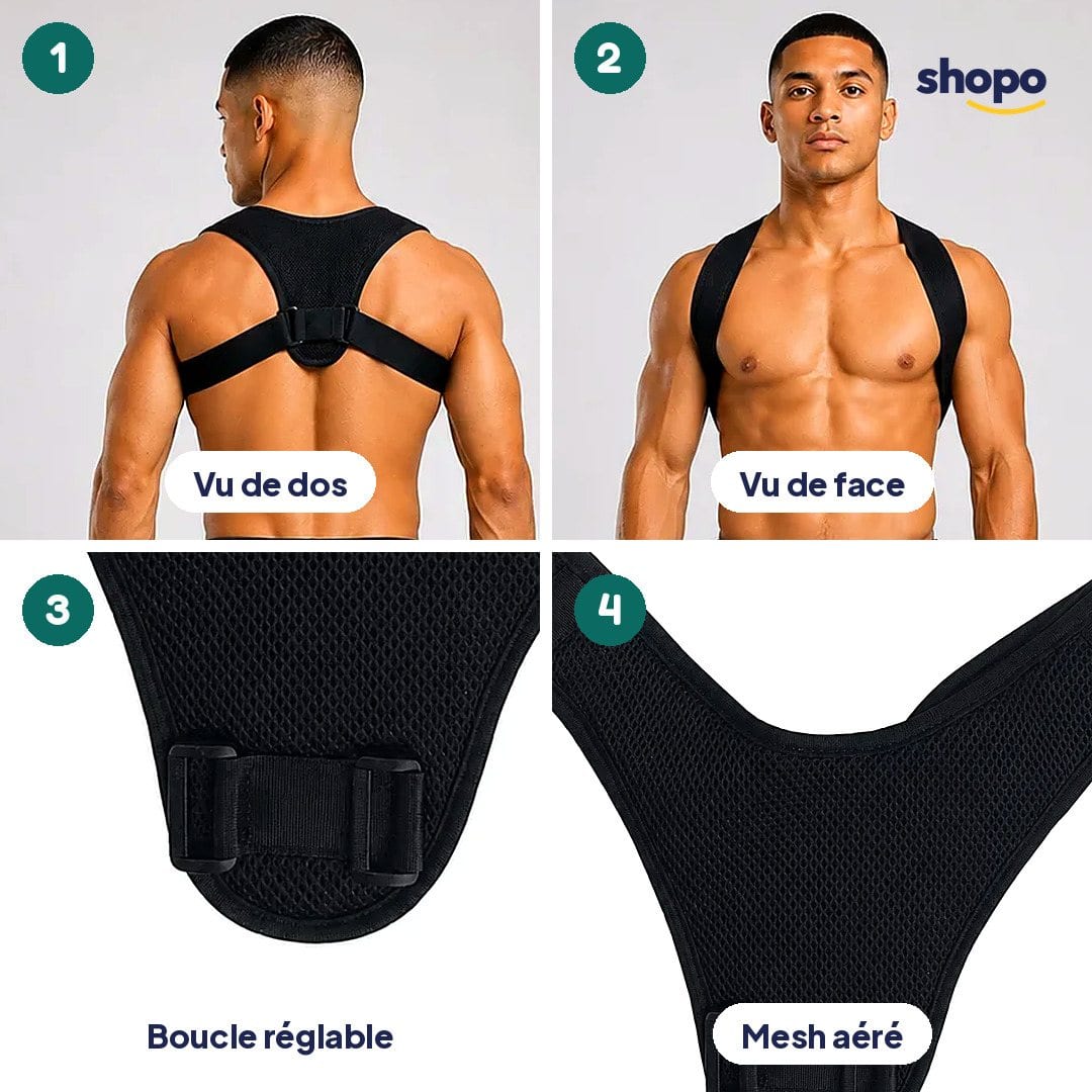 Correcteur de posture dos et épaules, réglable, photo 3