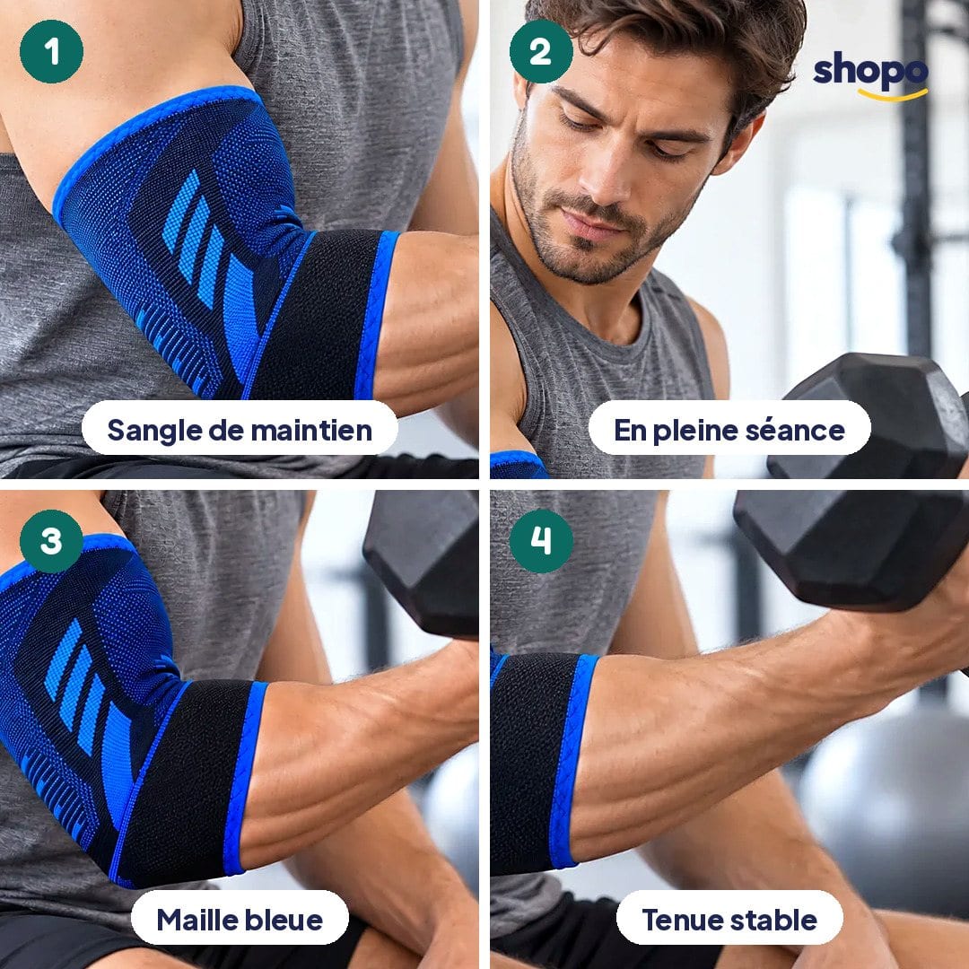 Coudière de sport bleue et noire avec sangle, photo 3