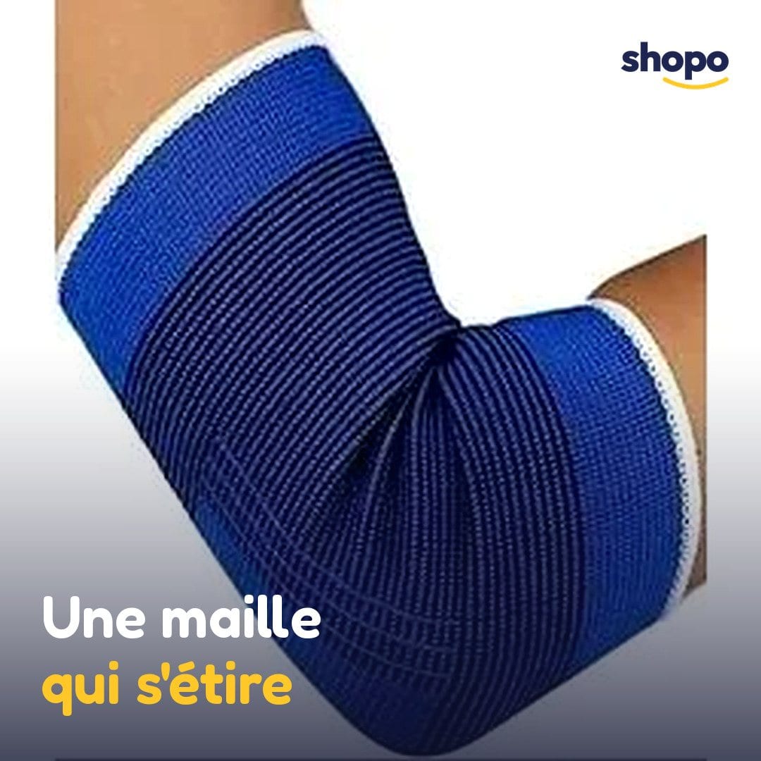 Lot de 2 coudières élastiques bleues, photo 4