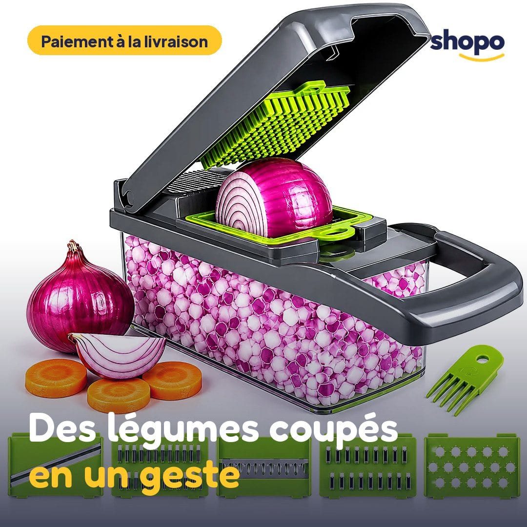 Coupe-légumes multifonction avec bac transparent, photo 1