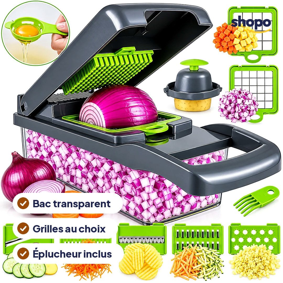 Coupe-légumes multifonction avec bac transparent, photo 2