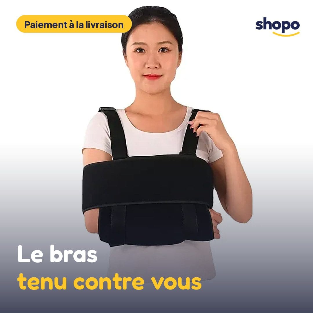 Écharpe de bras noire avec maintien contre le torse, photo 1
