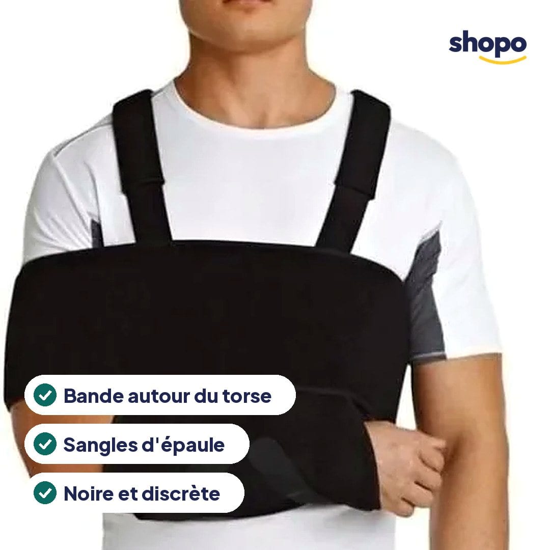 Écharpe de bras noire avec maintien contre le torse, photo 2