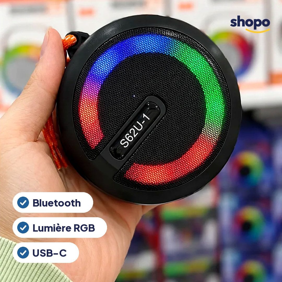 Enceinte Bluetooth RGB portable S62U-1, photo 2