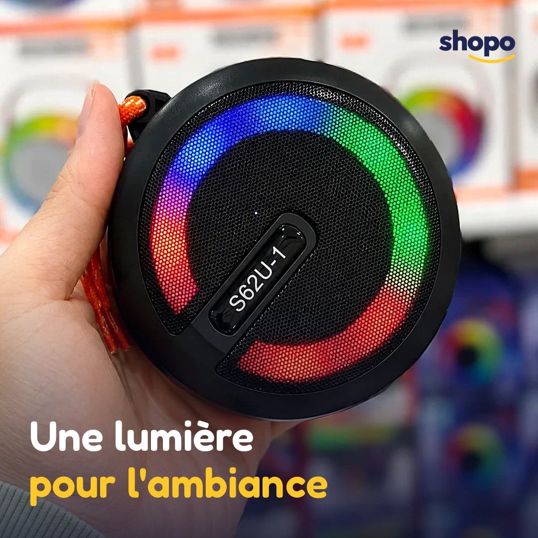 Enceinte Bluetooth RGB portable S62U-1, photo 4