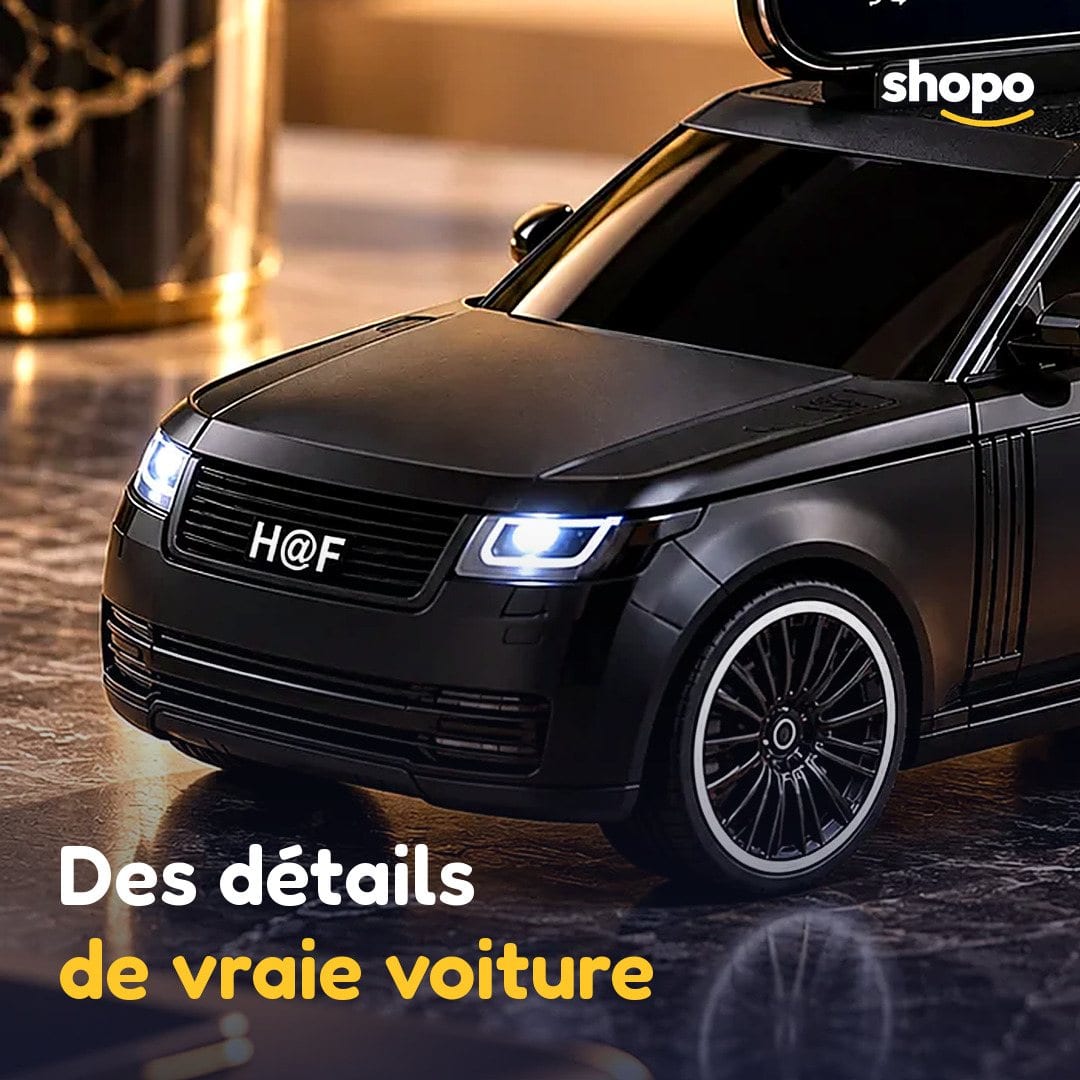Enceinte en forme de voiture 4x4 noire, photo 4