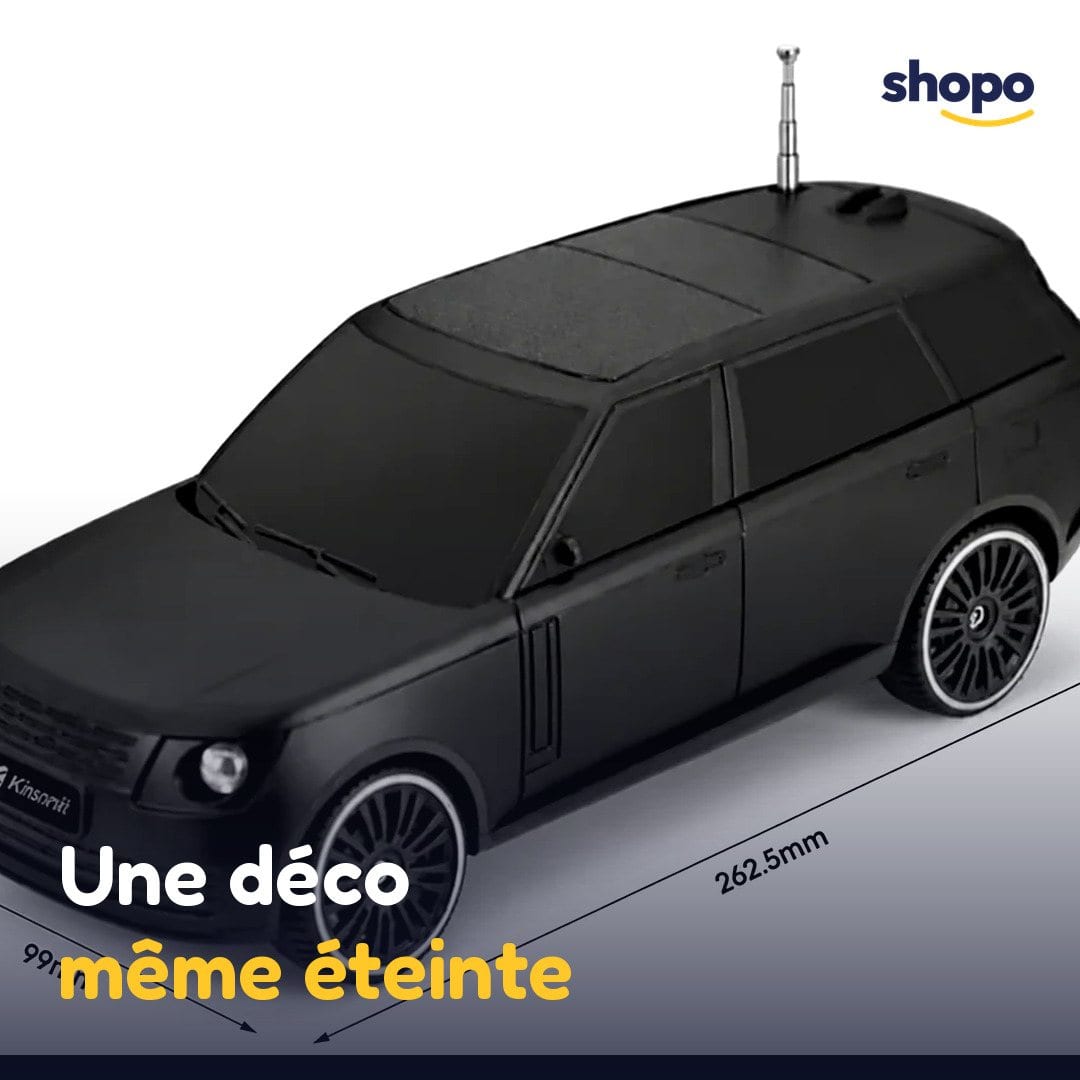 Enceinte en forme de voiture 4x4 noire, photo 5