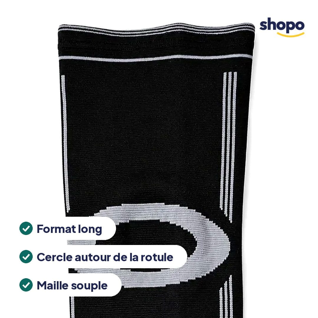 Genouillère longue noire et grise en maille, photo 2