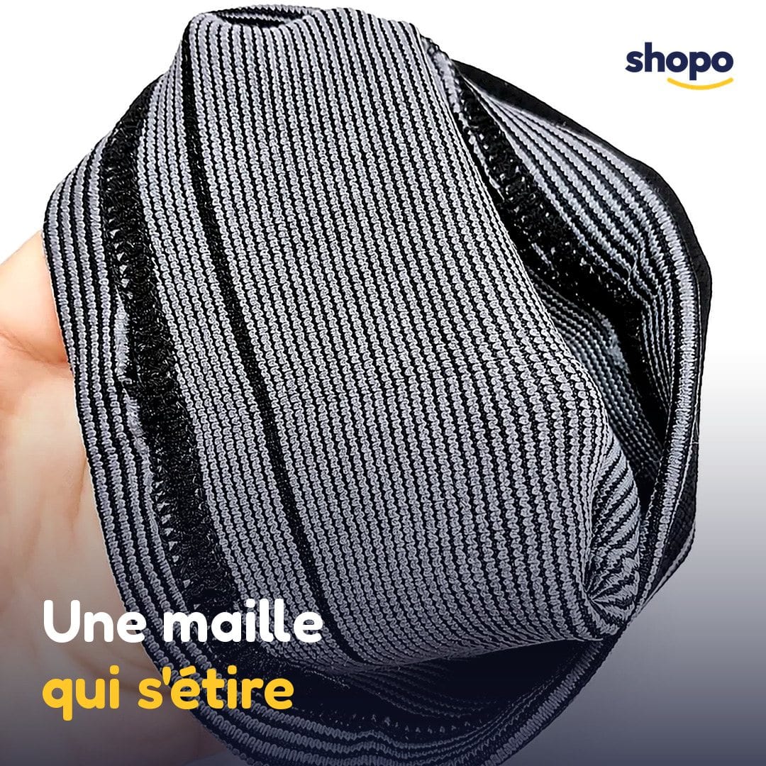 Genouillère longue noire et grise en maille, photo 4