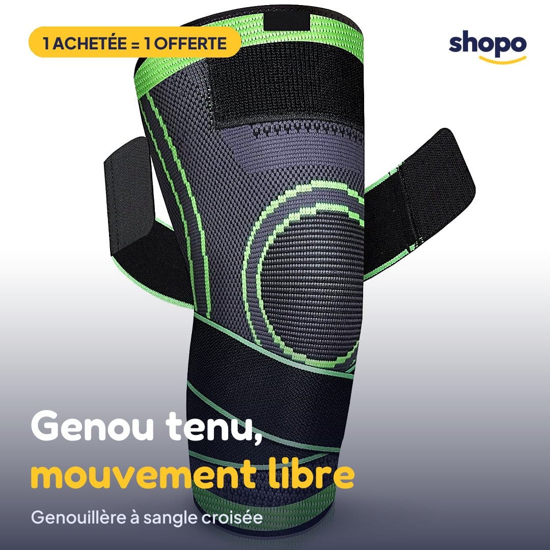 Genouillère de compression à sangle croisée, photo 1